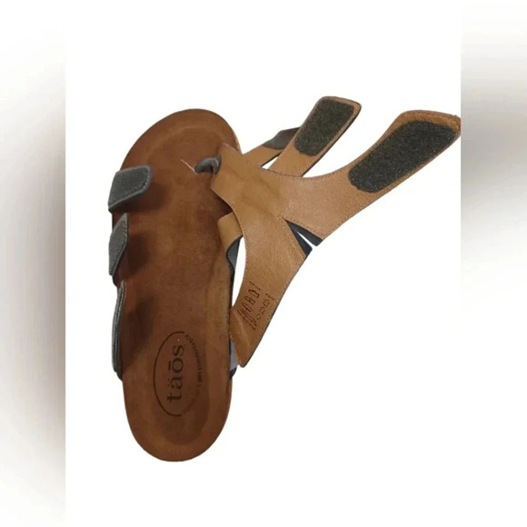 Taos NWT Gray  Velcro Cork Sandals Size 6-6.5 - Picture 5 of 9